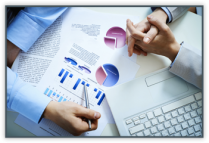 financial advisers looking at charts in japan