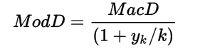bond modified duration calculation