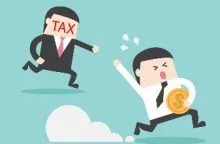 tax man chasing investor