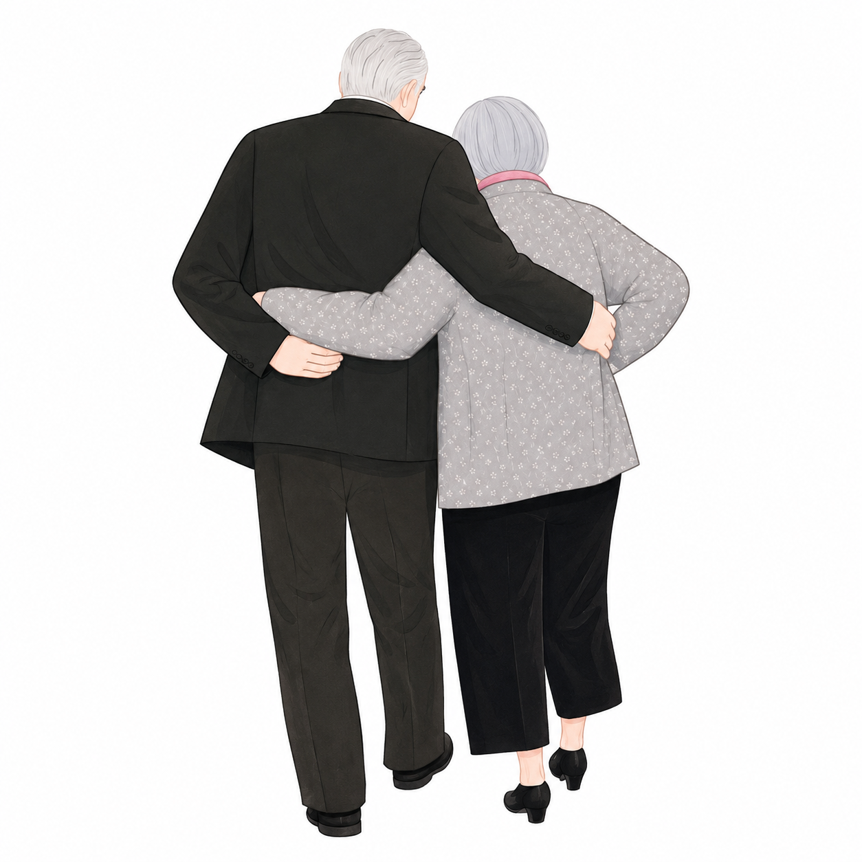 joint life insurance couples japan Older couple walking together, representing joint life insurance and financial protection for couples in Japan.